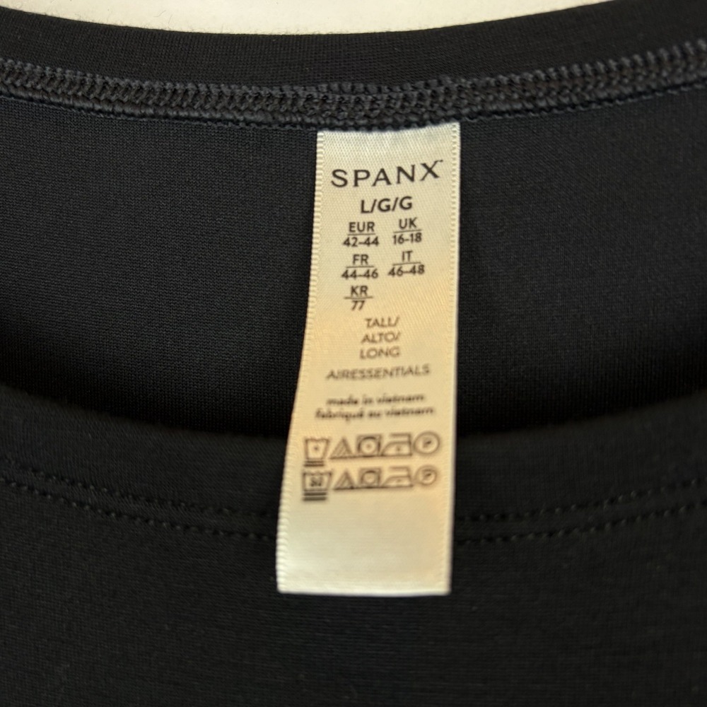 Spanx Jumpsuit Large Tall Air Essentials Long Sleeve Wide Leg Off Shoulder New - Picture 11 of 13